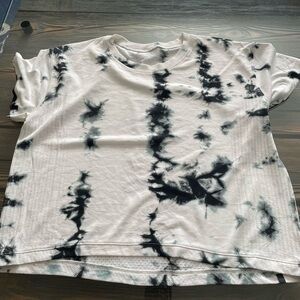 lululemon athletica Black and White Tie-Dye Short Sleeve Tee